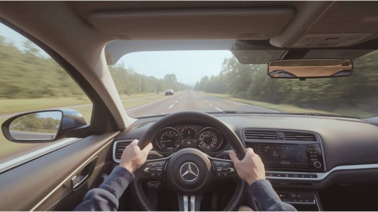man taking the wheel of a car